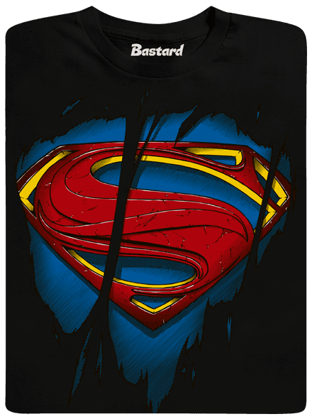 Superman Inside férfi póló fekete