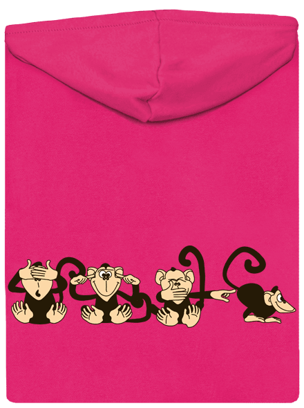 Majmok női pulóver rózsaszín – hát
