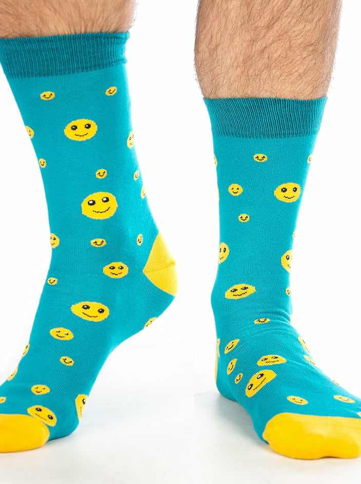 Boldog emoji zokni
