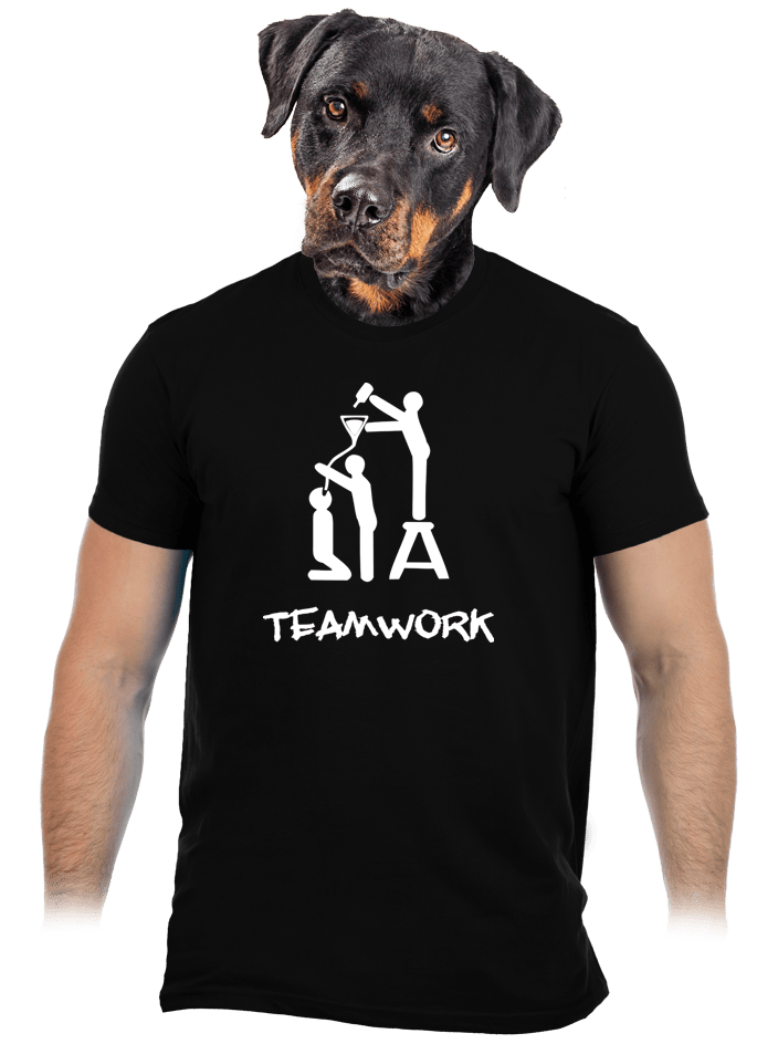 Teamwork férfi póló fekete