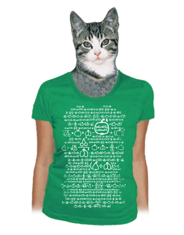 Matematikus női póló zöld
