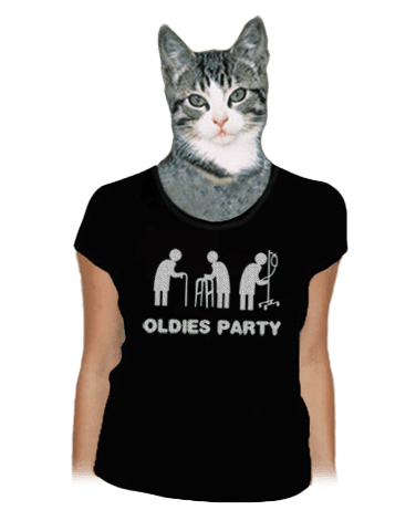 Oldies party női póló fekete